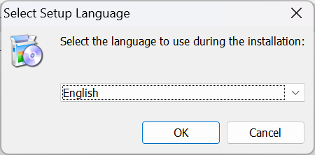 Cài đặt Driver máy in hóa đơn HPRT - Chọn ngôn ngữ