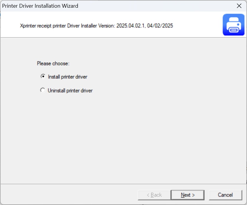 Lựa chọn cài đặt hoặc gỡ bỏ