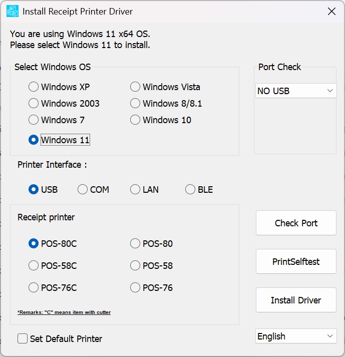 Cài đặt driver máy in hóa đơn Zywell cho Windows