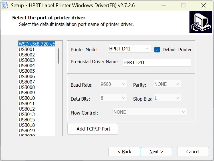 Cài đặt driver thủ công cho máy in mã vạch HPRT khổ nhỏ