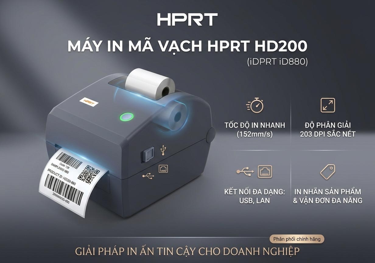Máy in mã vạch HPRT HD200