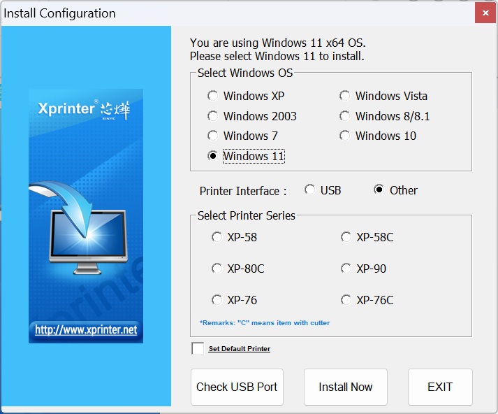 Driver Xprinter V8.2