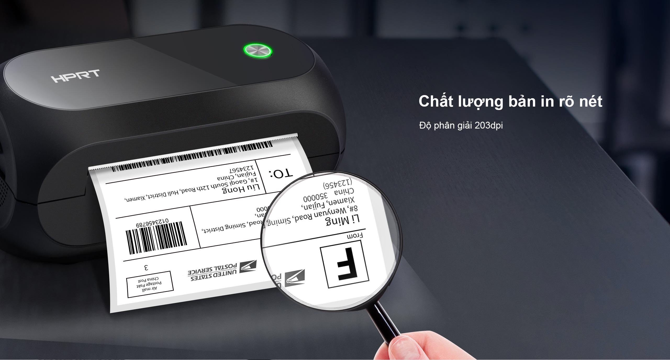 Máy in đơn hàng Shopee Tiktok HPRT SL43W