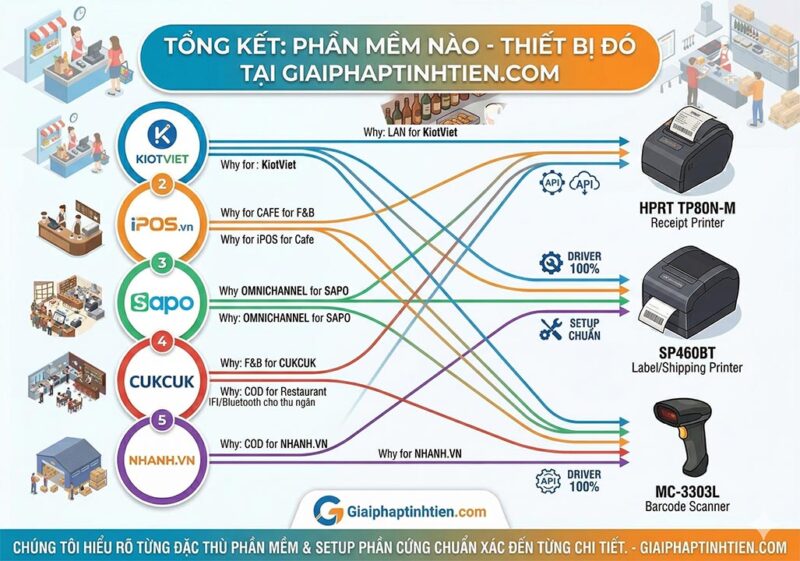 Tổng Kết: Phần Mềm Nào - Thiết Bị Đó Tại Giaiphaptinhtien.com